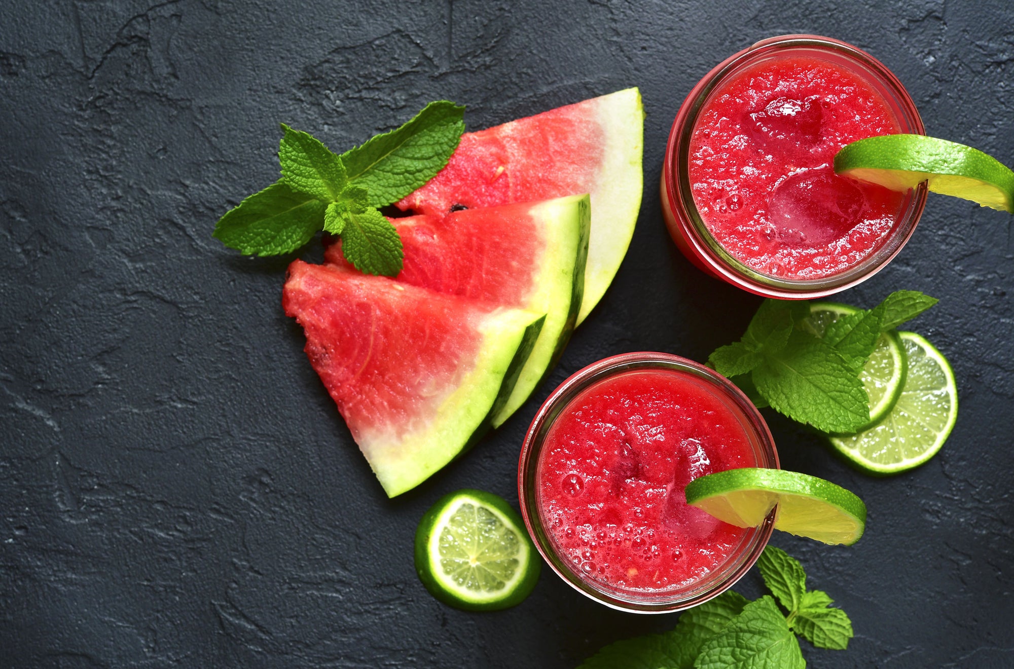 Watermelon Slushy Recipe with Mint
