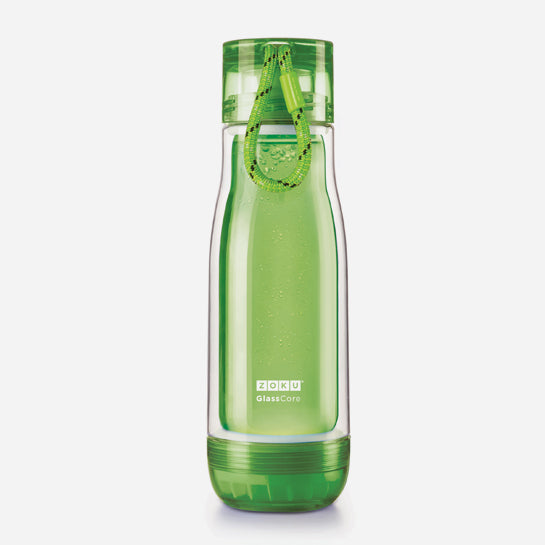 Eco Friendly Home :: 16 oz Glass Bottle with Straw Cap and