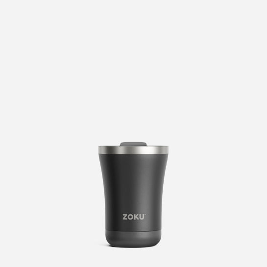 Zoku 12oz 3-in-1 Stainless Steel Tumbler Powder Coated Black