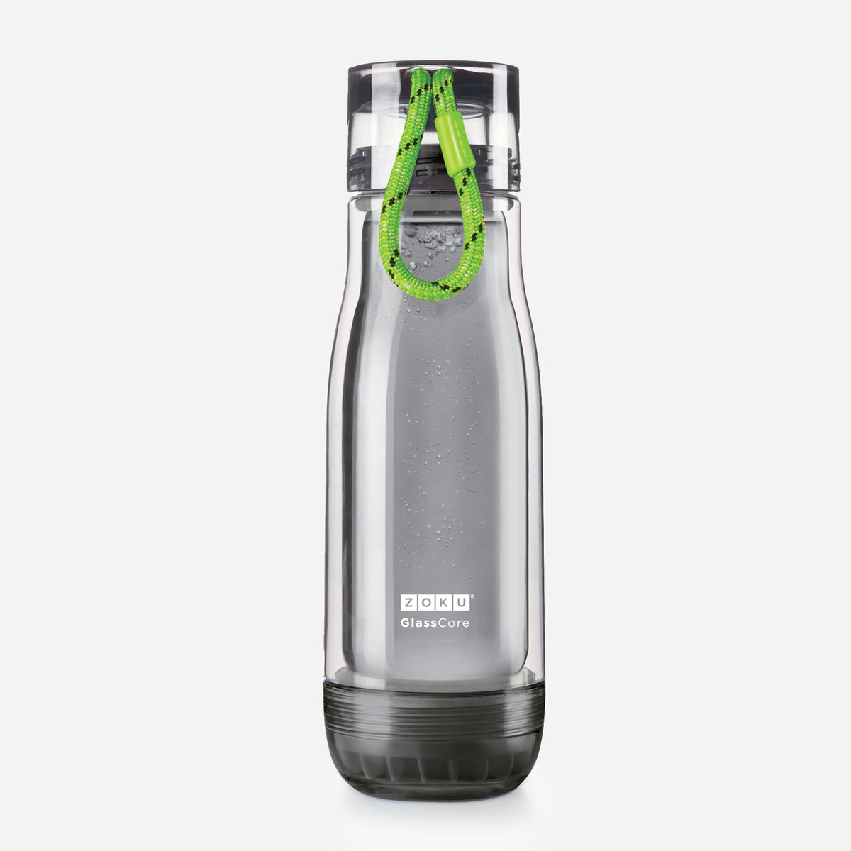 16oz Grey Glass Core Bottle - Green