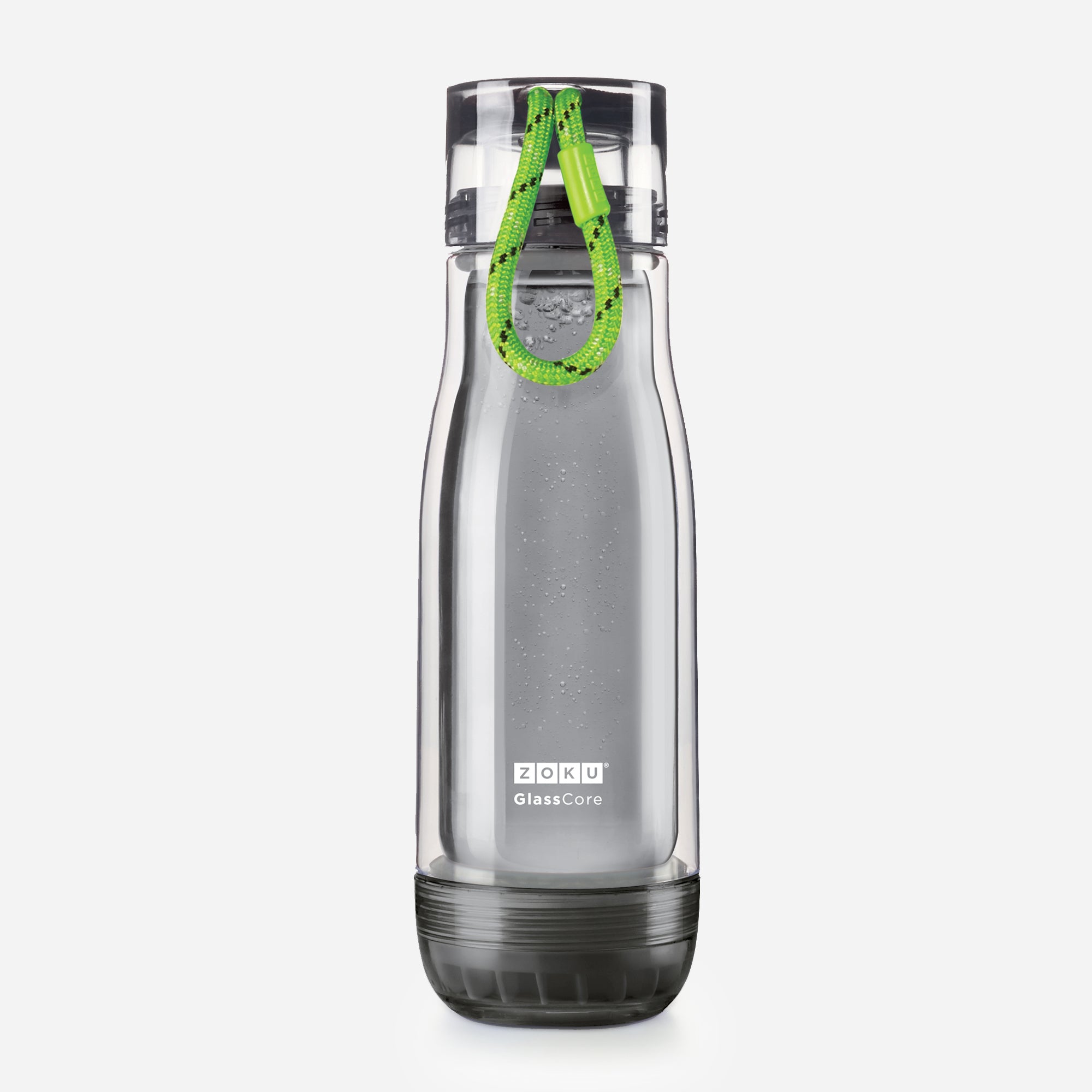 16oz Grey Glass Core Bottle - Green