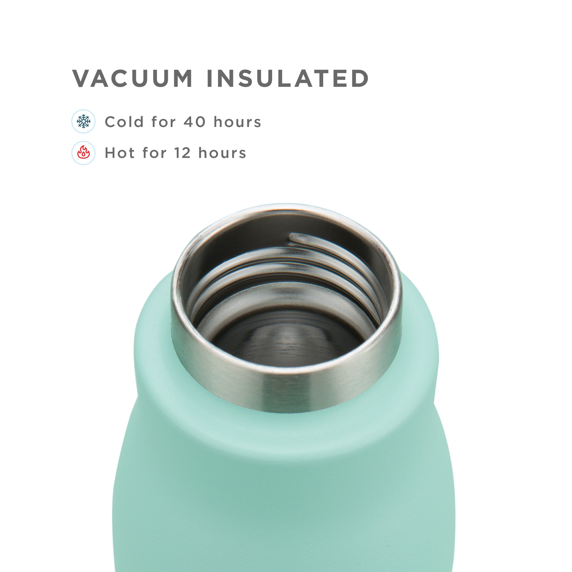 18oz Stainless Steel Bottle - Aqua