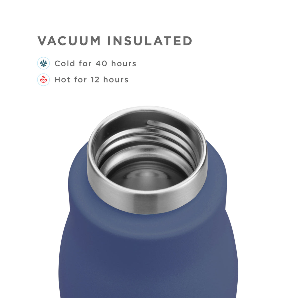 18oz Stainless Steel Bottle - Navy
