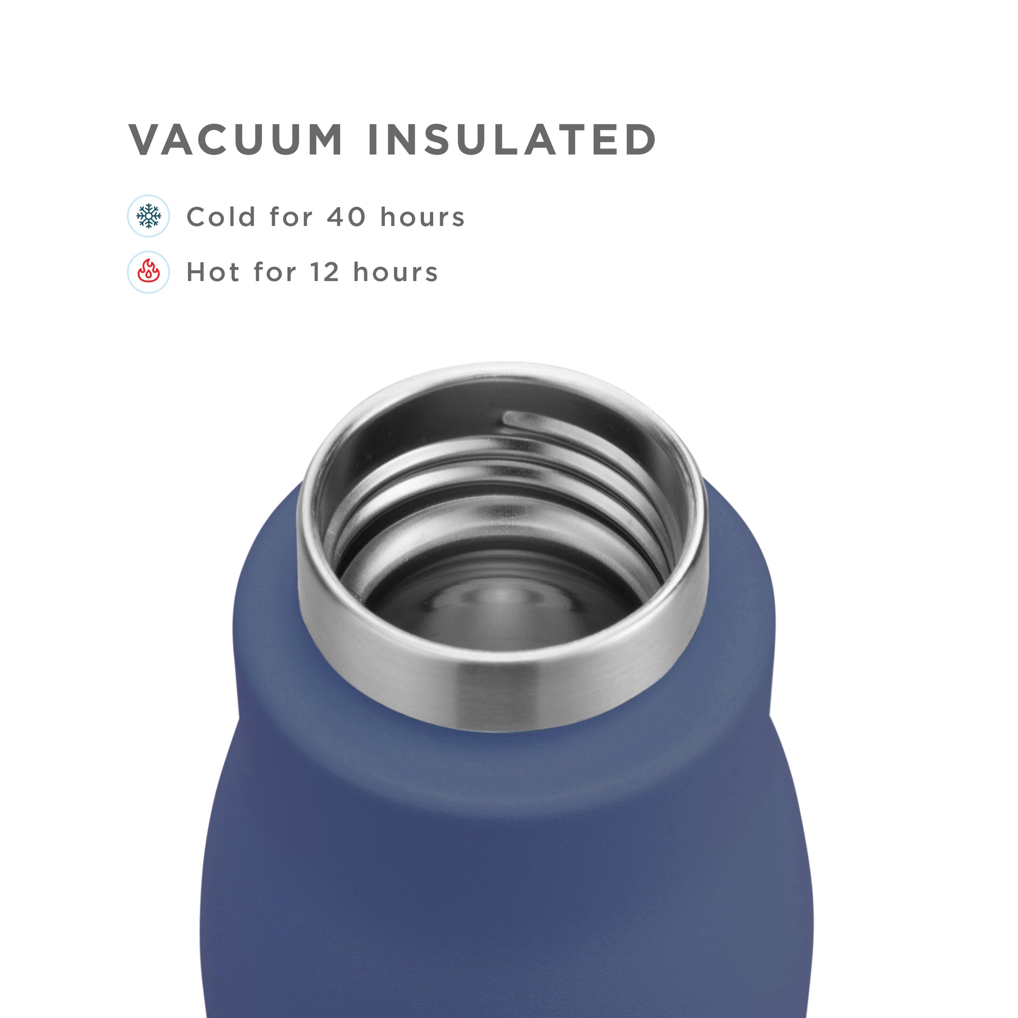18oz Stainless Steel Bottle - Navy