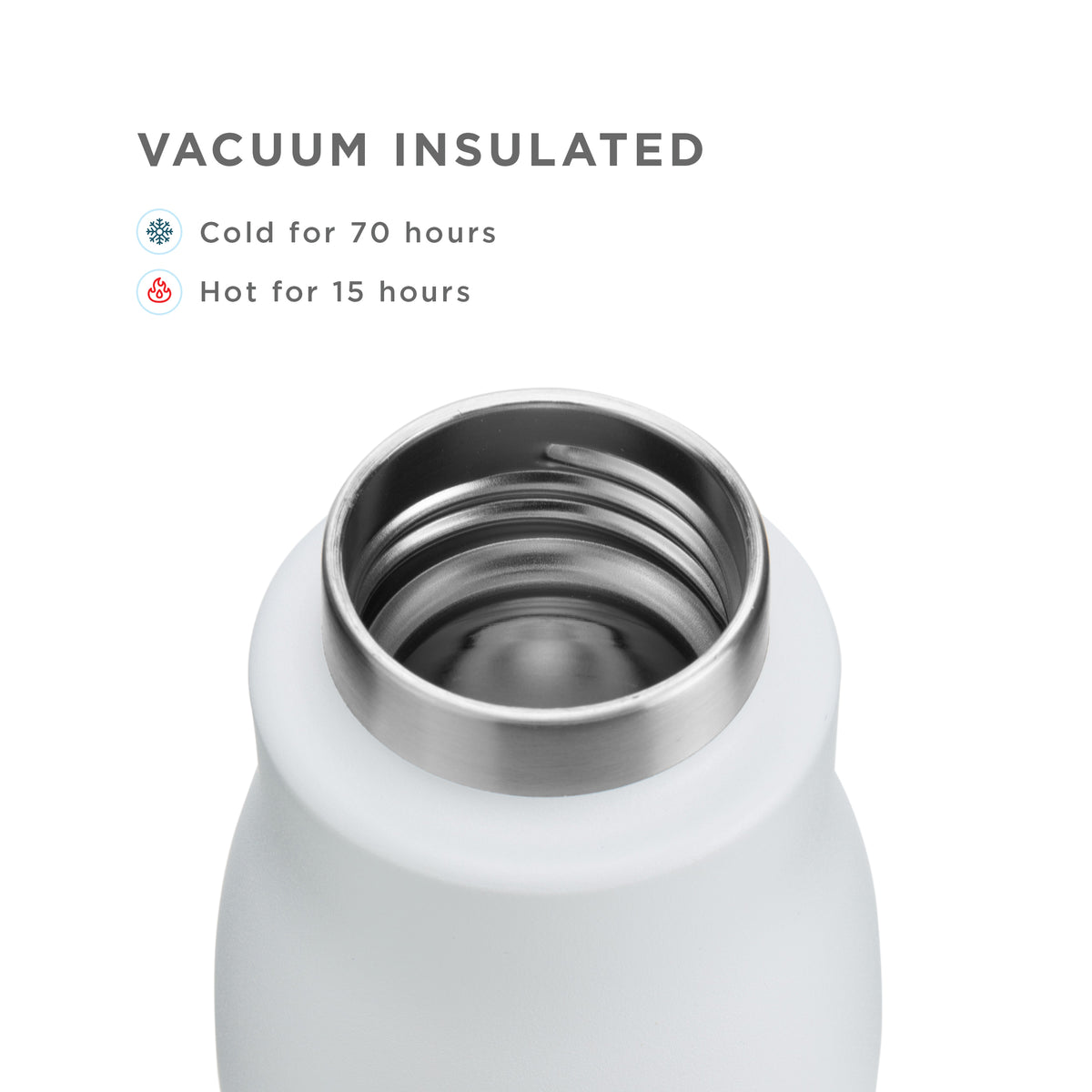 25oz Stainless Steel Bottle - White