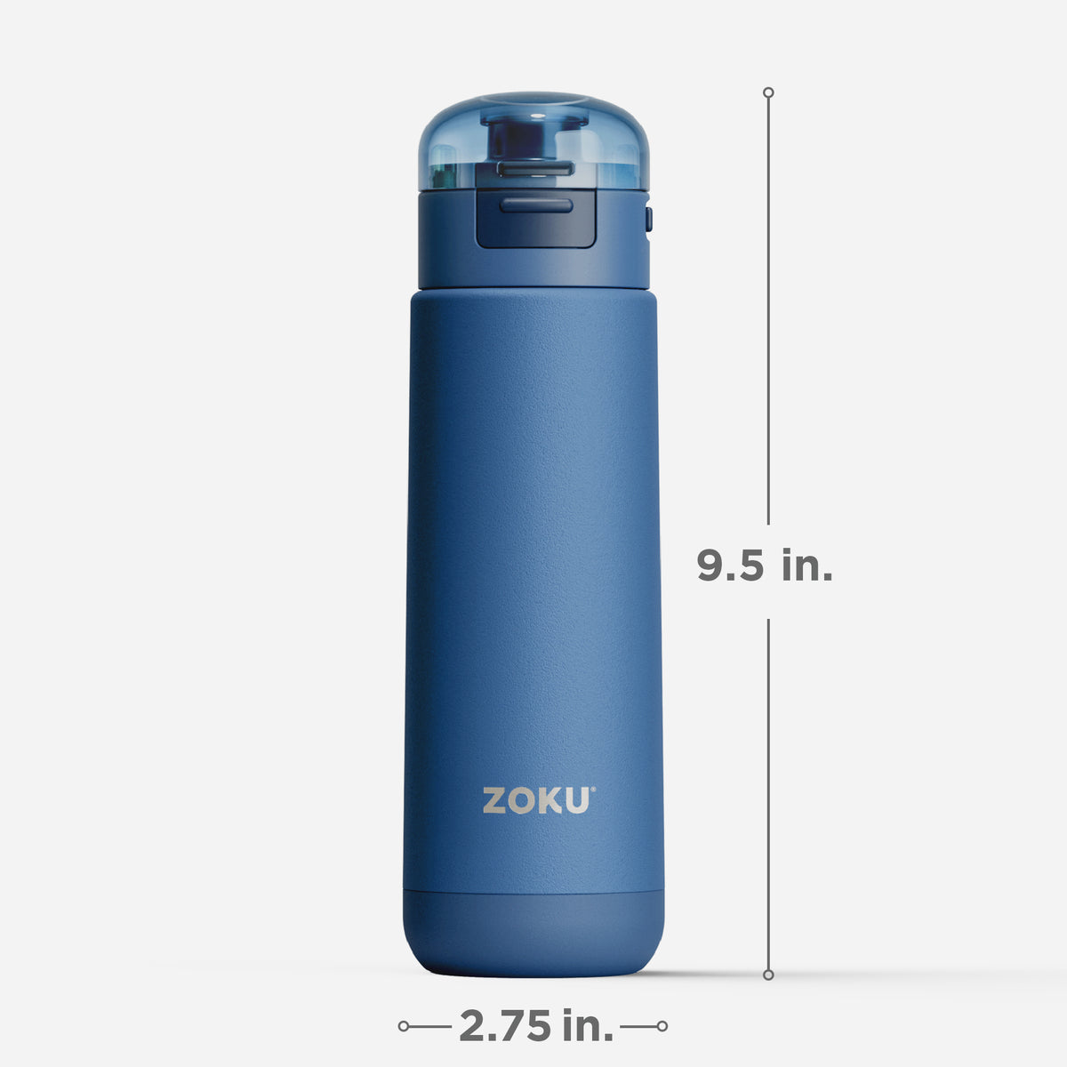 18oz Stainless Steel Sports Bottle - Blue