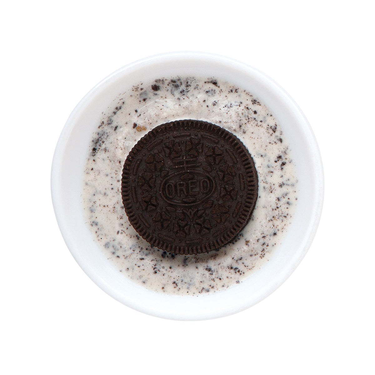 bright blue overhead shot slushy oreo
