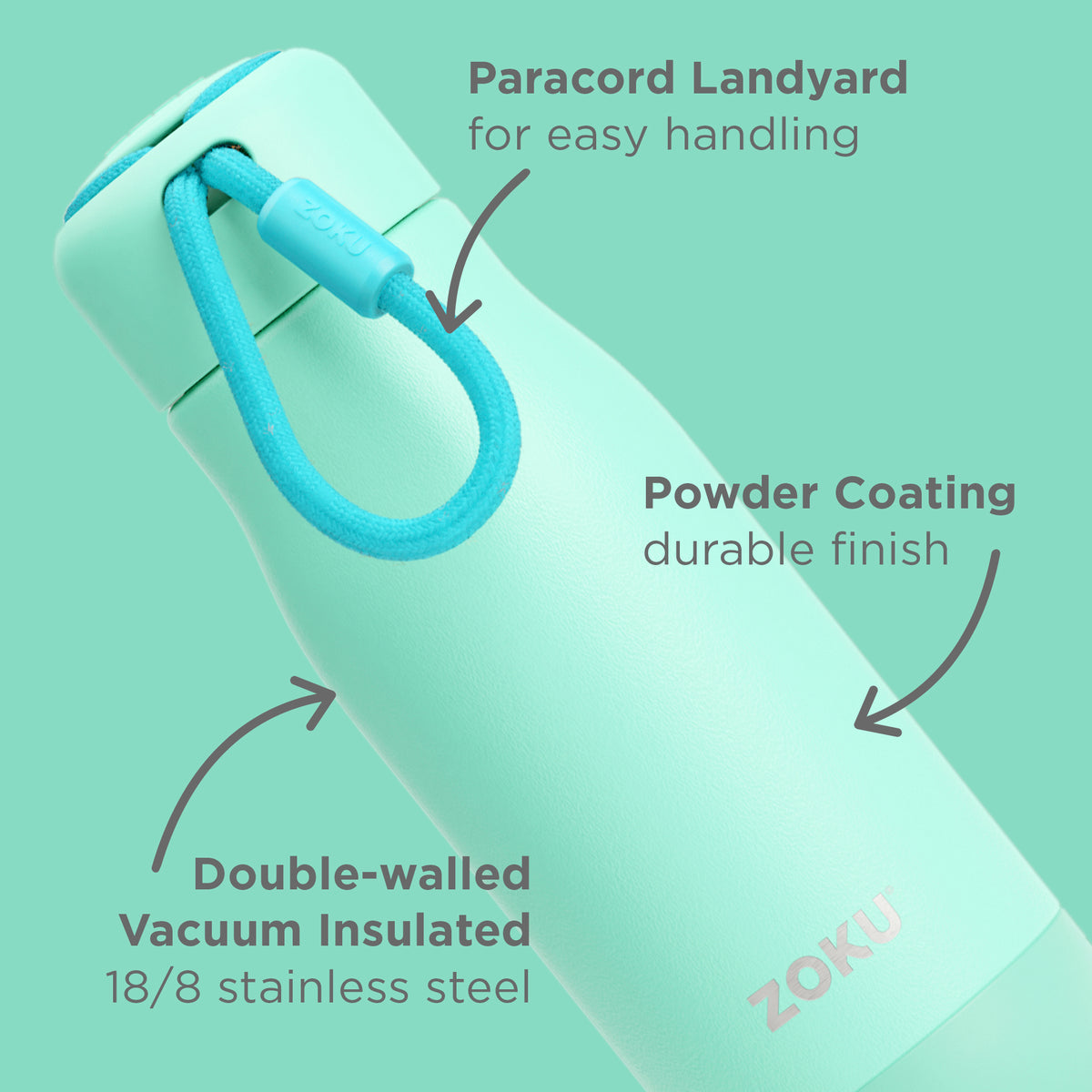 aqua stainless steel bottle features