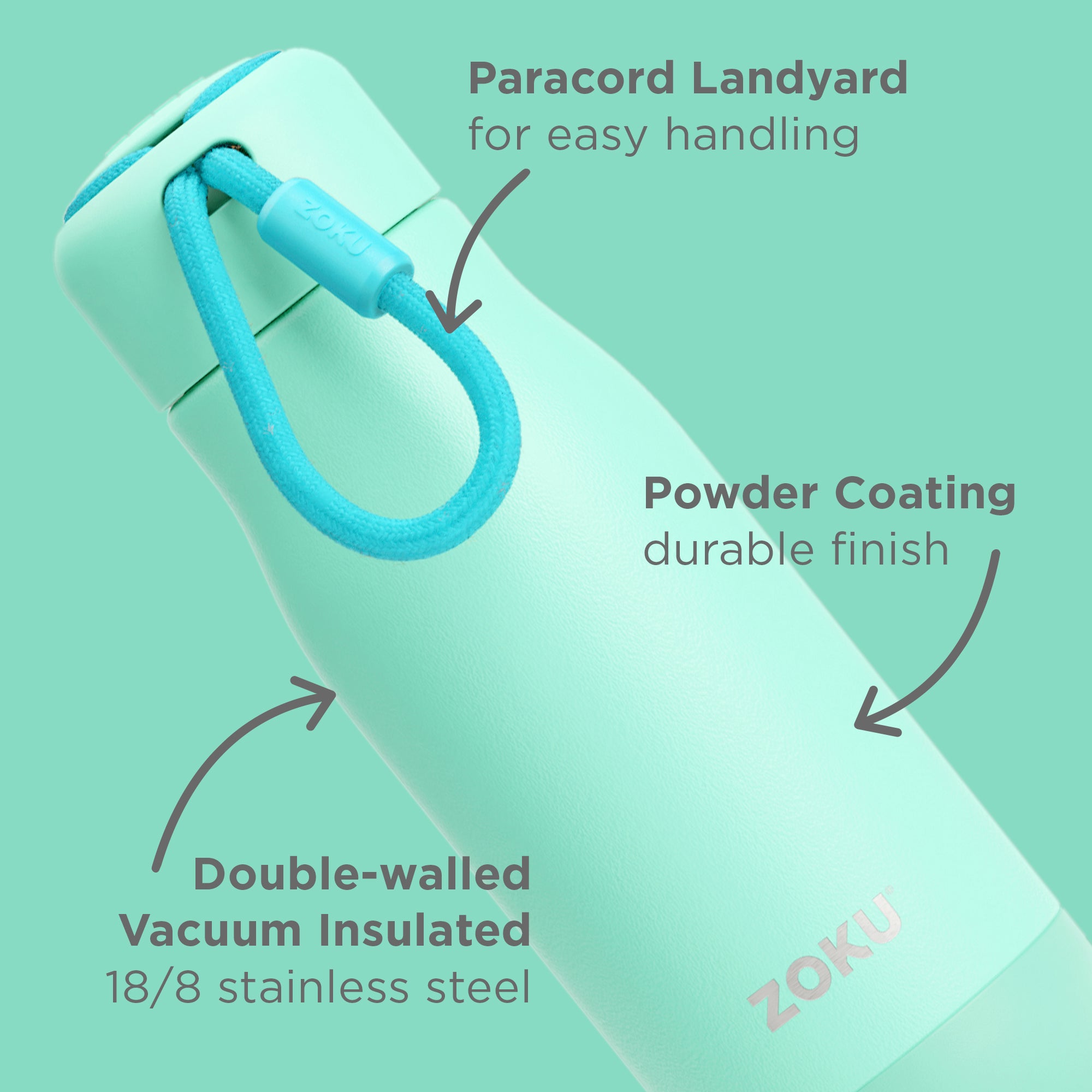 aqua stainless steel bottle
