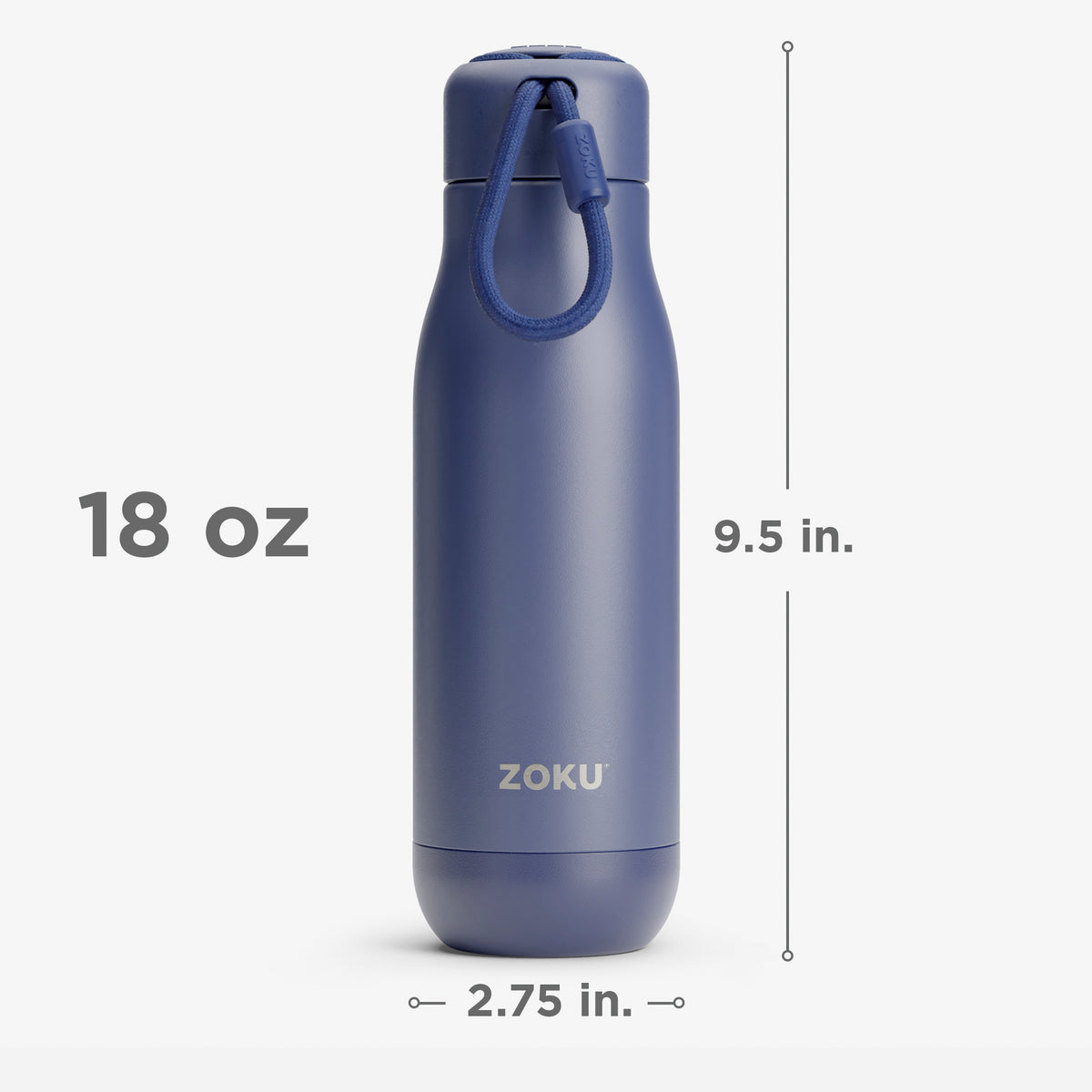 18oz Stainless Steel Bottle - Navy