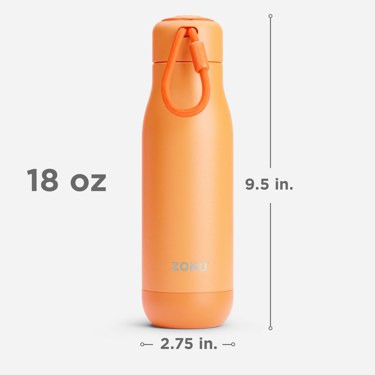 18oz Stainless Steel Bottle - Orange