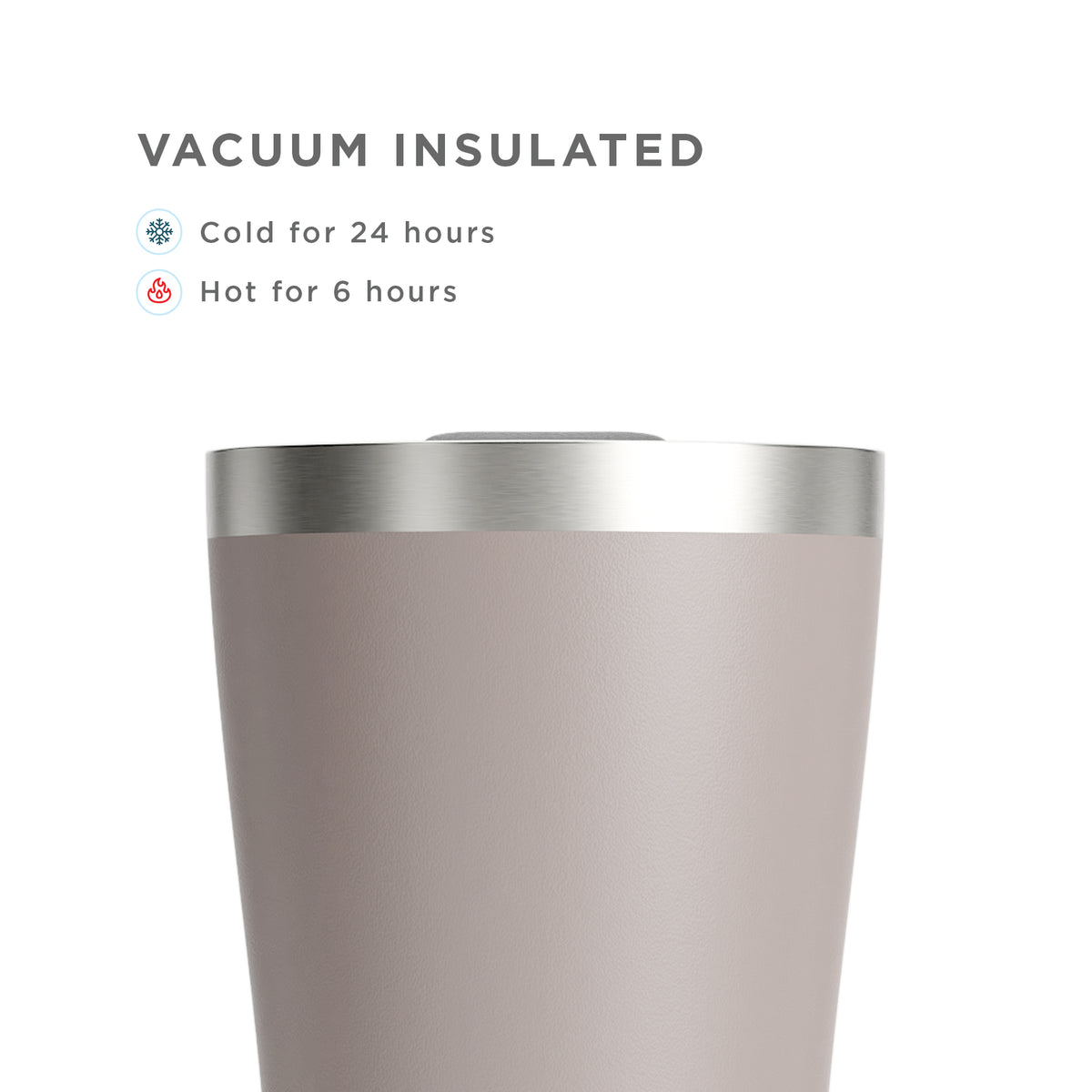 20oz Stainless Steel 3-in-1 Tumbler - Ash insulated