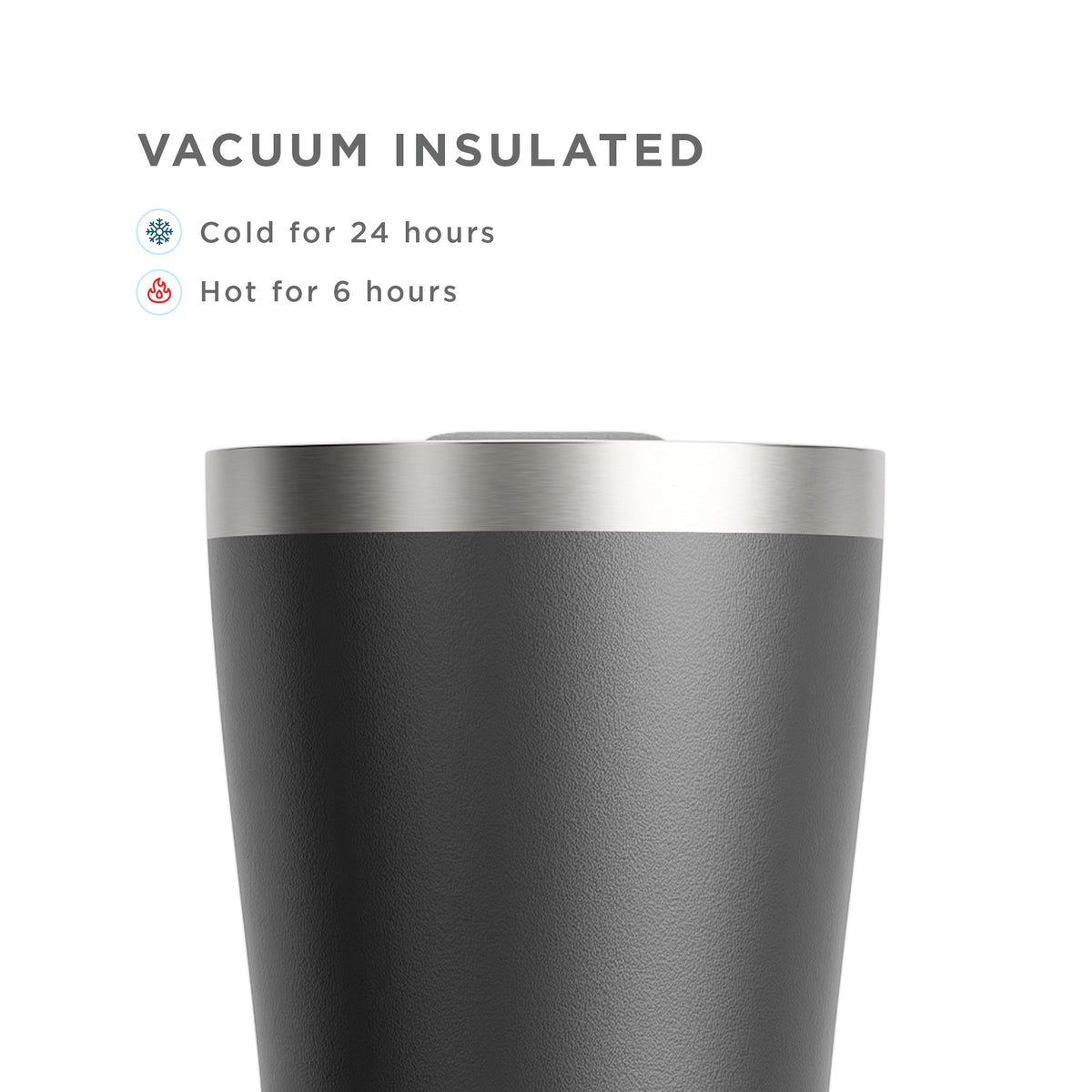 20oz Stainless Steel 3-in-1 Tumbler - Black vacuum insulated