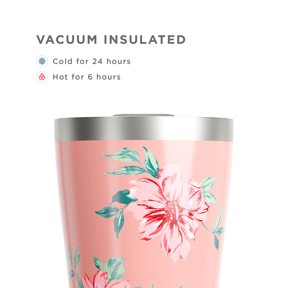 20oz Stainless Steel 3-in-1 Tumbler - Rose Petal Pink Vacuum Insulated