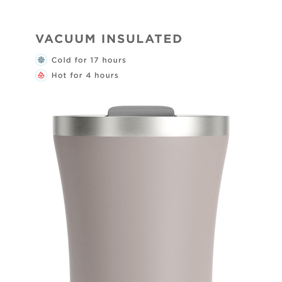 12oz Stainless Steel 3-in-1 Tumbler - Ash Vacuum Insulated