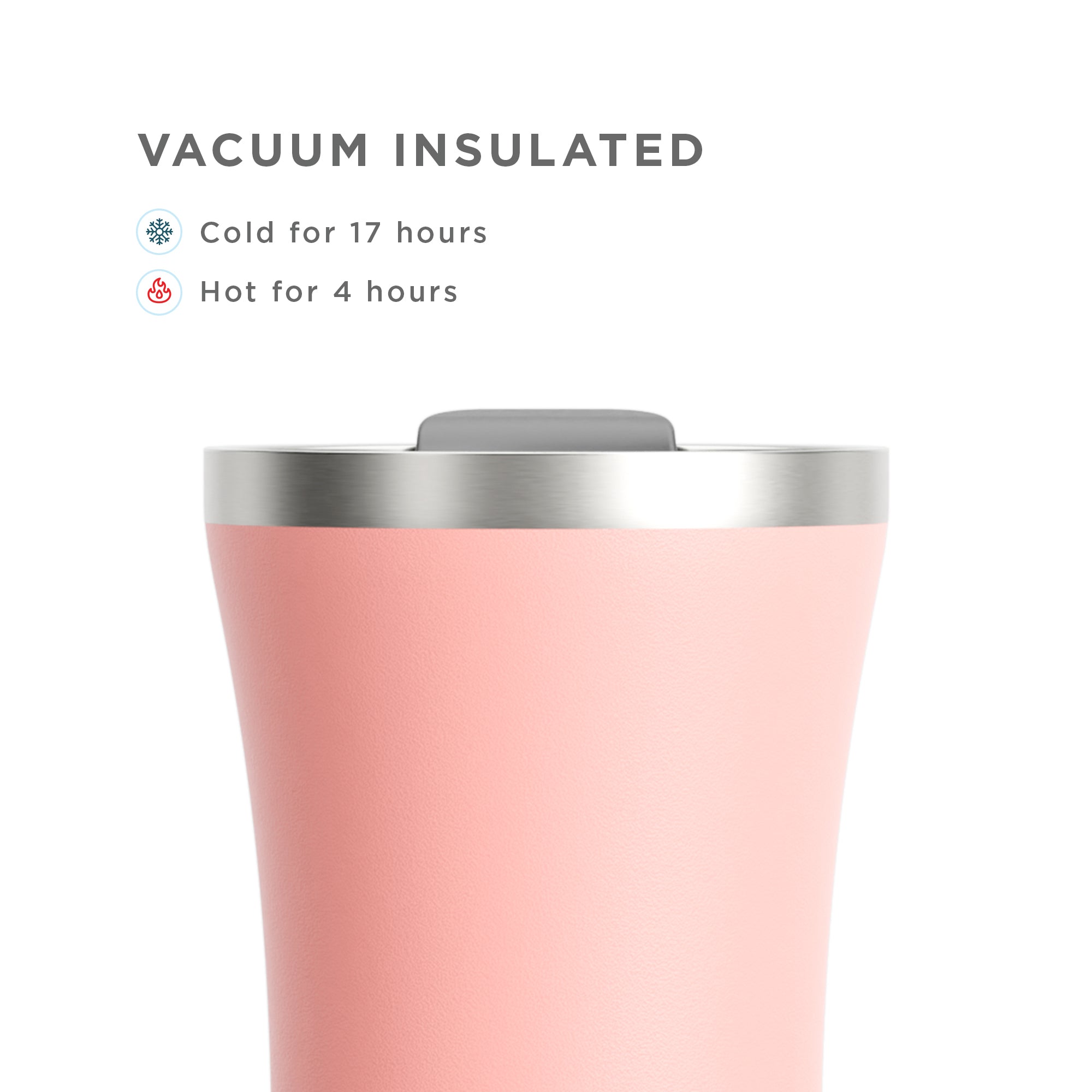 12oz Stainless Steel 3-in-1 Tumbler - Coral