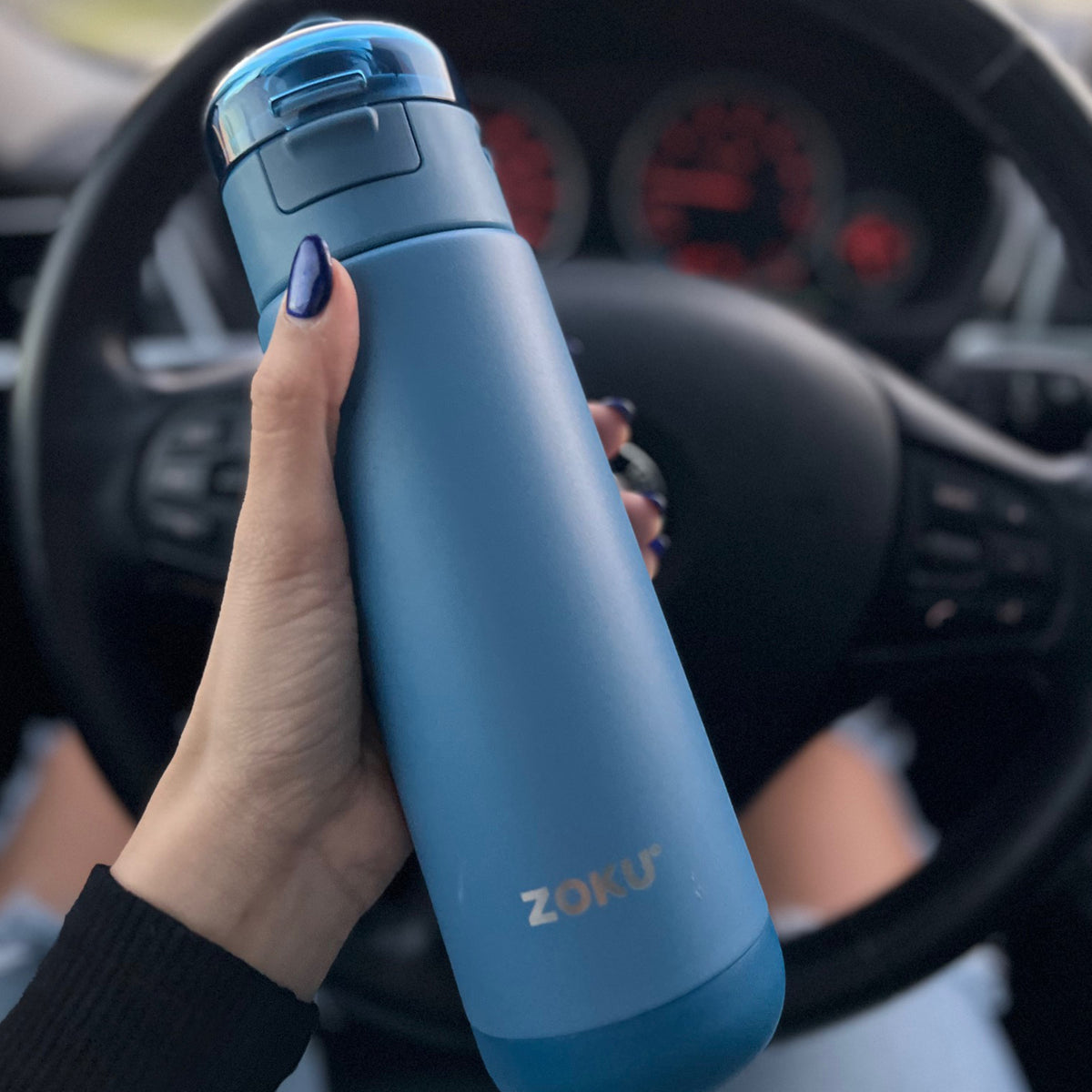 18oz Stainless Steel Sports Bottle - Blue