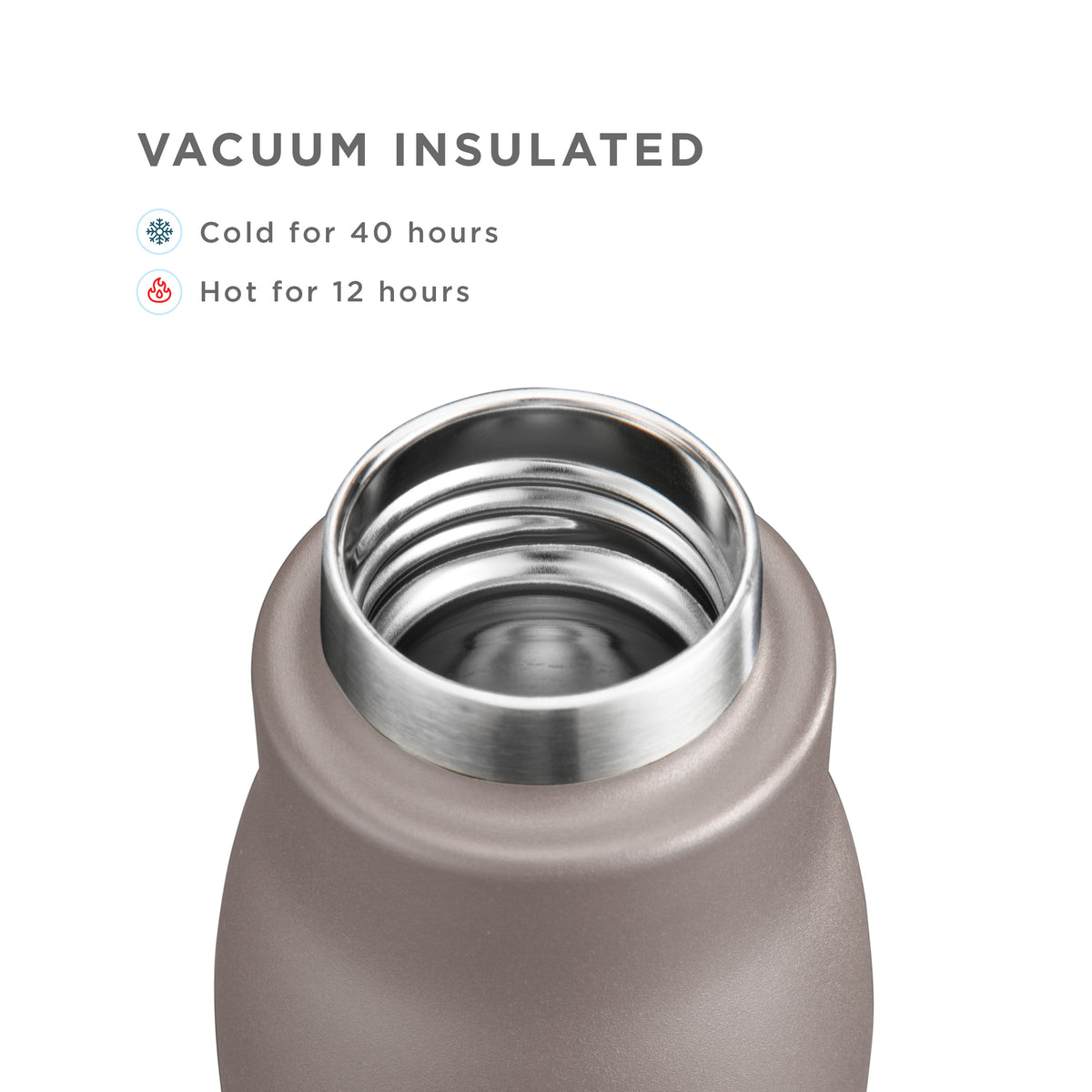 18oz Stainless Steel Bottle - Ash
