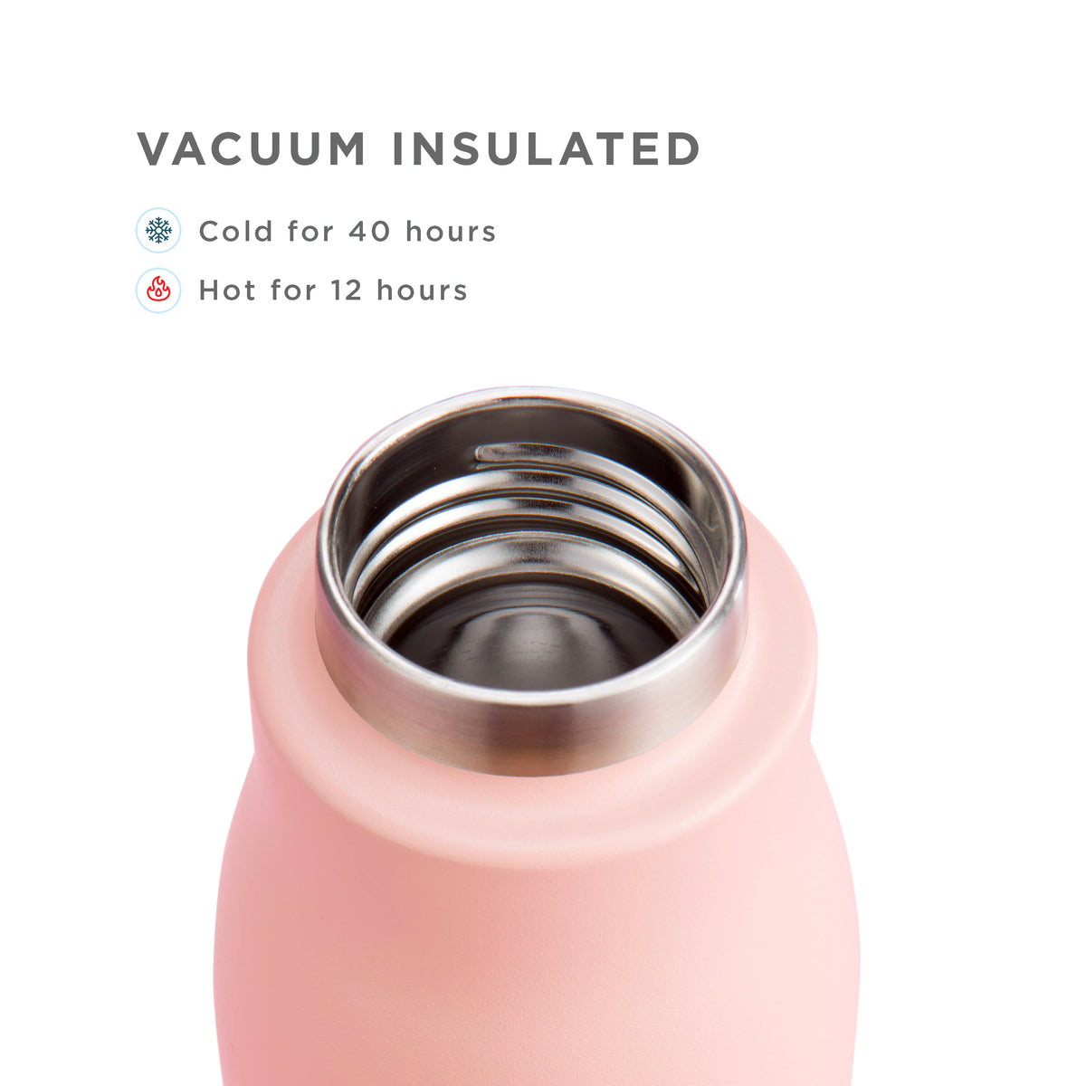 18oz Stainless Steel Bottle - Coral