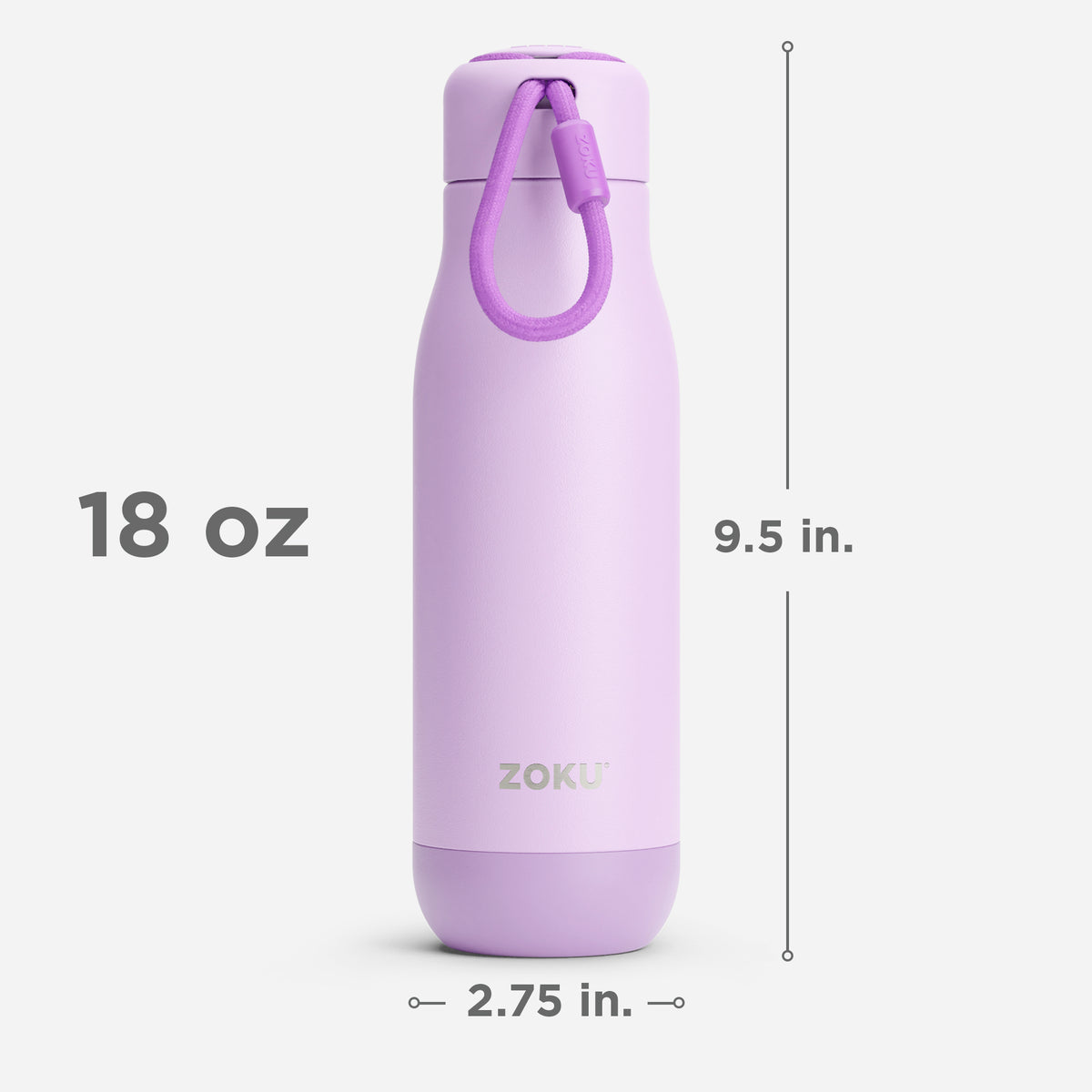 18oz Stainless Steel Bottle - Lavender