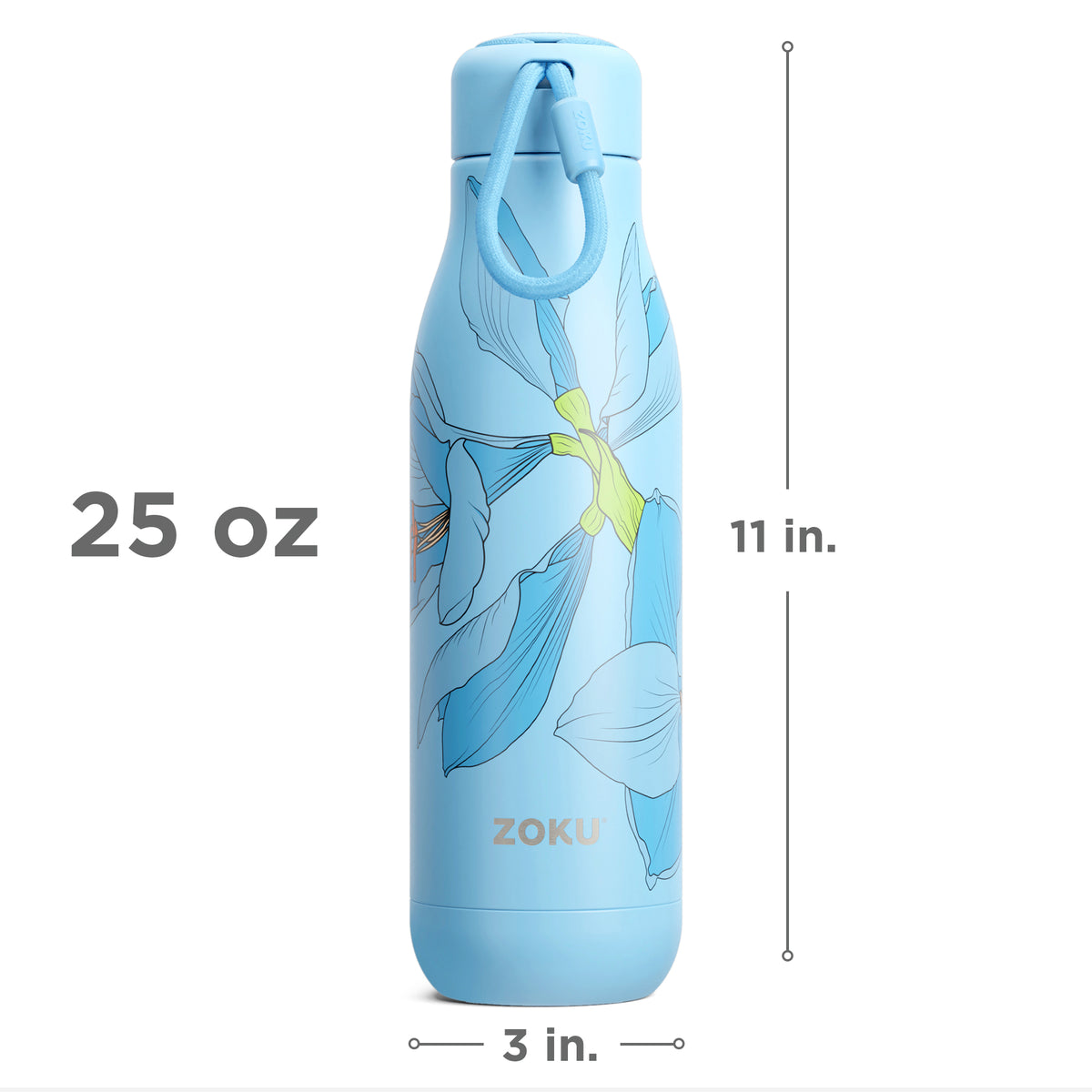 25oz Stainless Steel Bottle - Sky Lily
