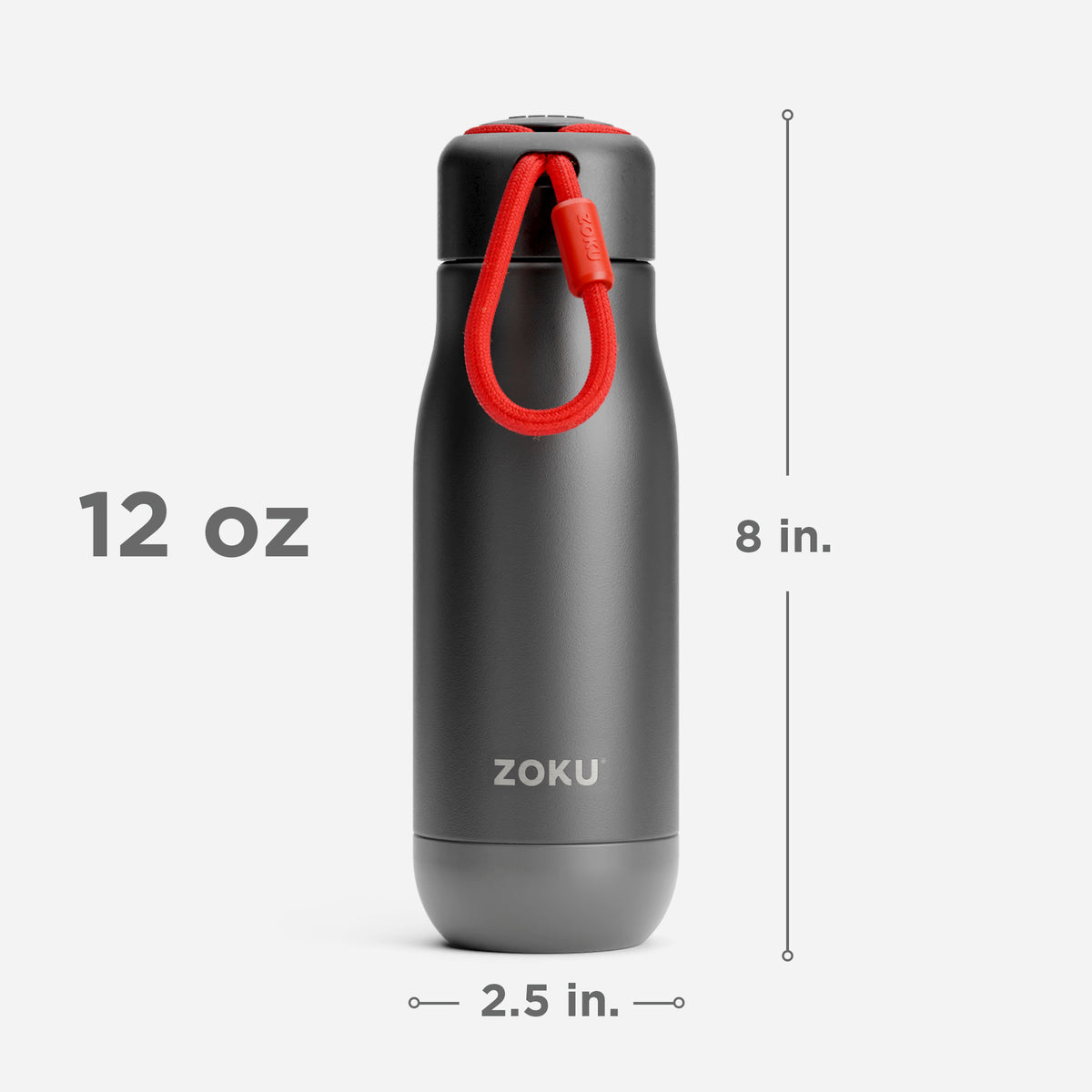 black stainless steel bottle size