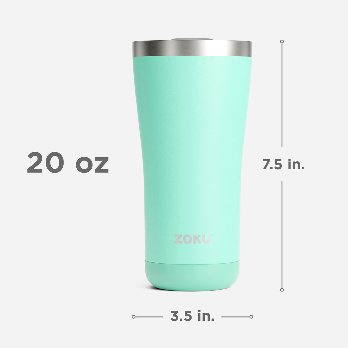 20oz Stainless Steel 3-in-1 Tumbler - Aqua size