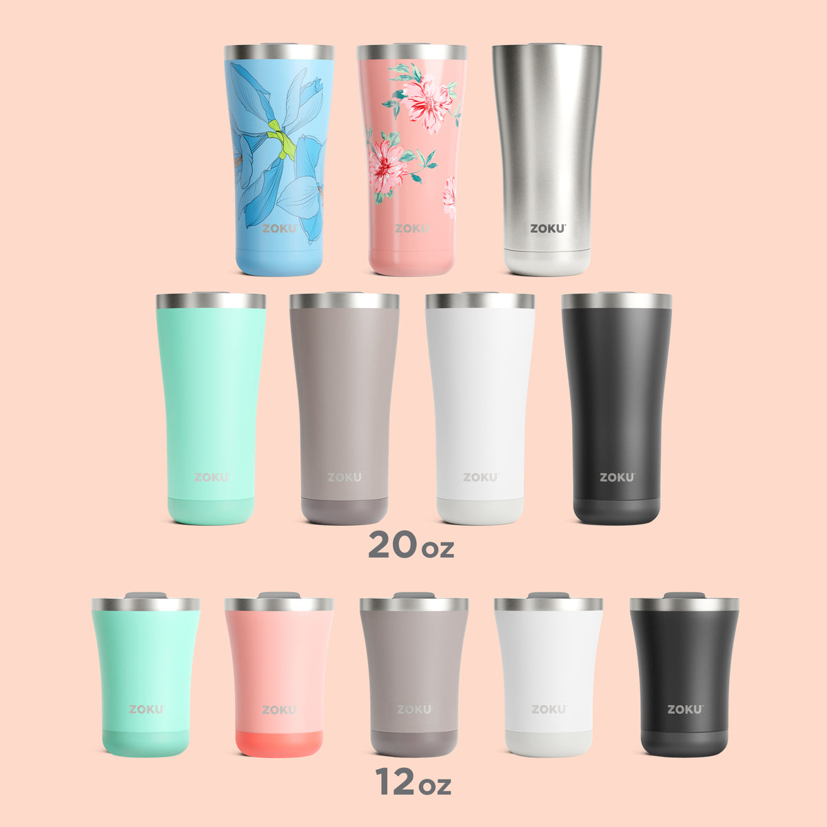 20oz and 12oz Tumbler Sizes and Patterns