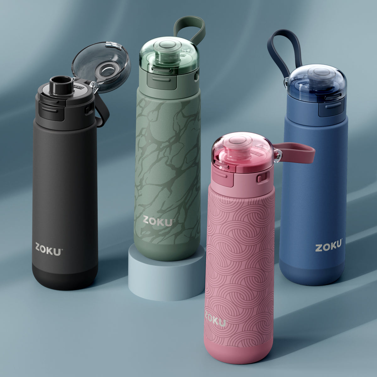 18oz Stainless Steel Sports Bottle 