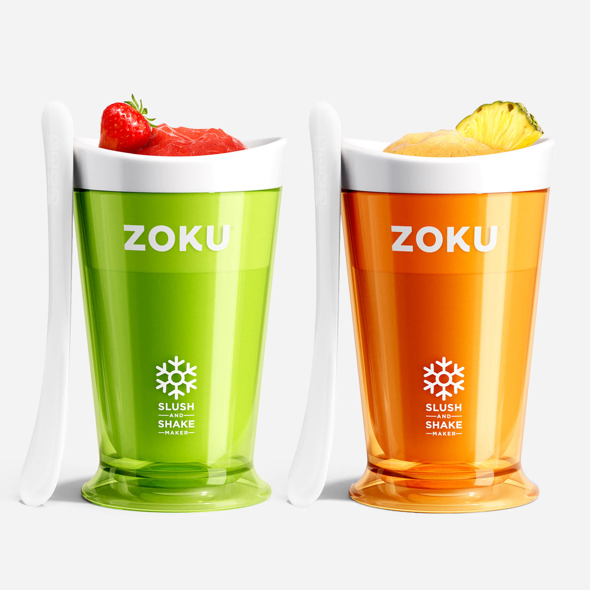 Set of 2 Slush & Shake Makers - Orange and Green