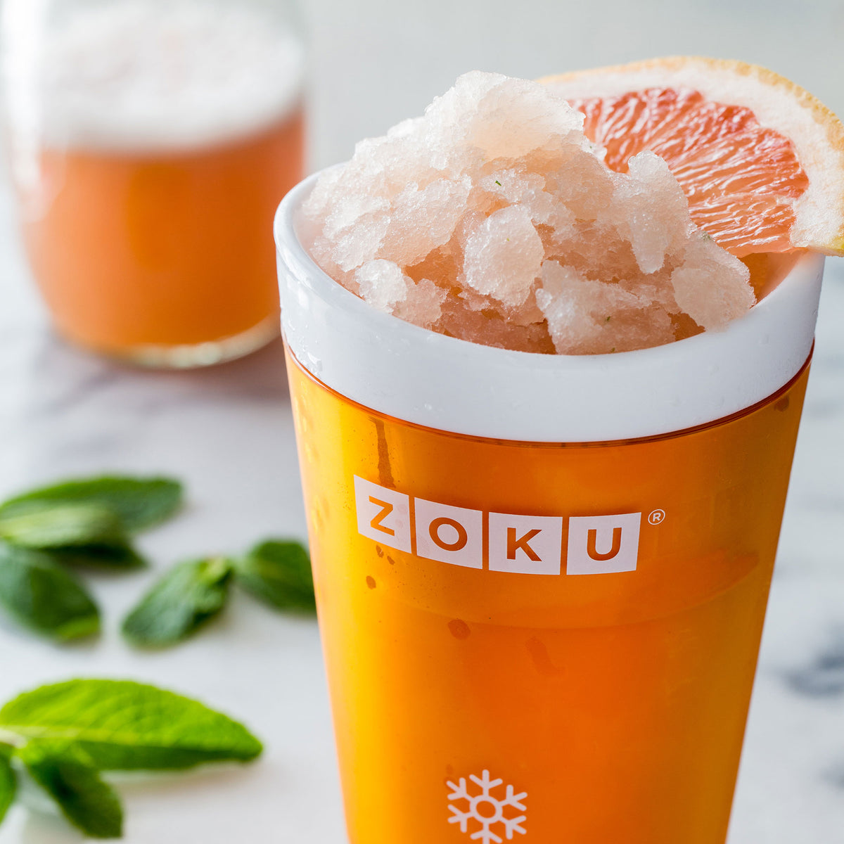 Set of 2 Slush & Shake Makers - Orange and Green