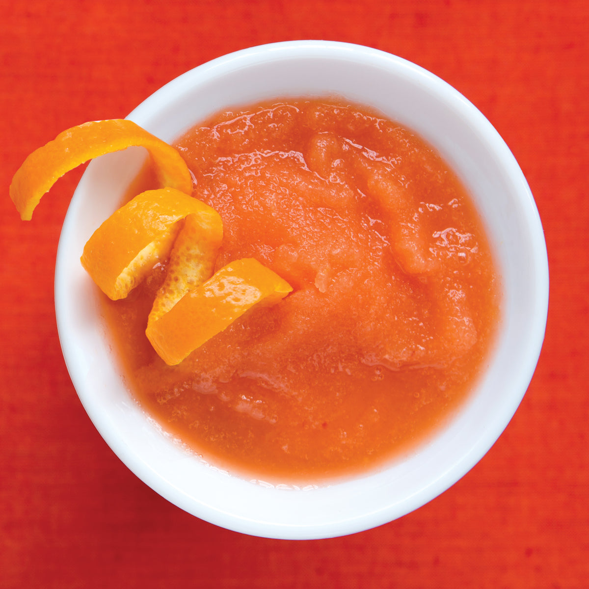 slush orange top view