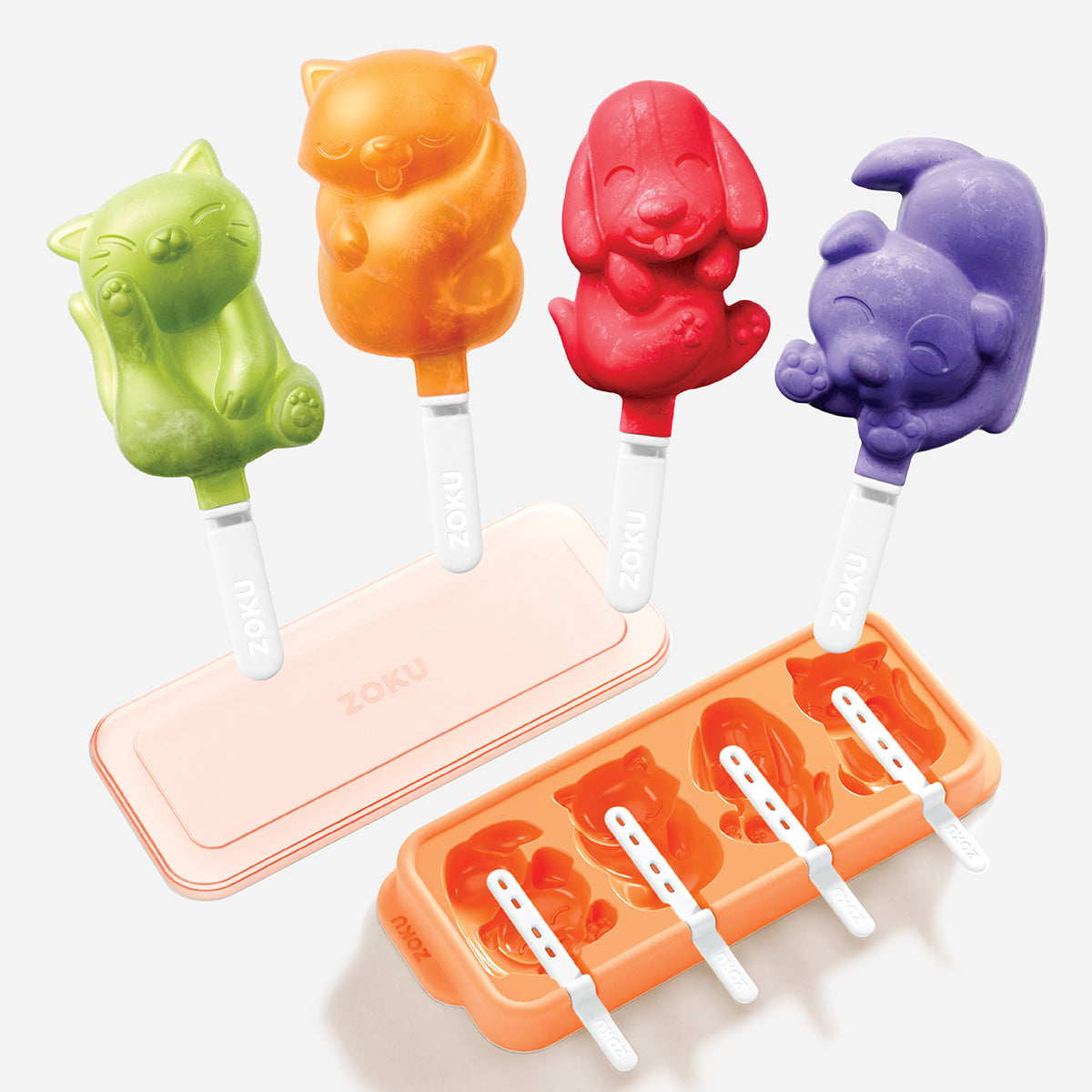 Cat and Dog Ice Pop Molds