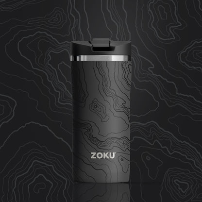 12oz Stainless Steel Travel Mug - Gray Graphic