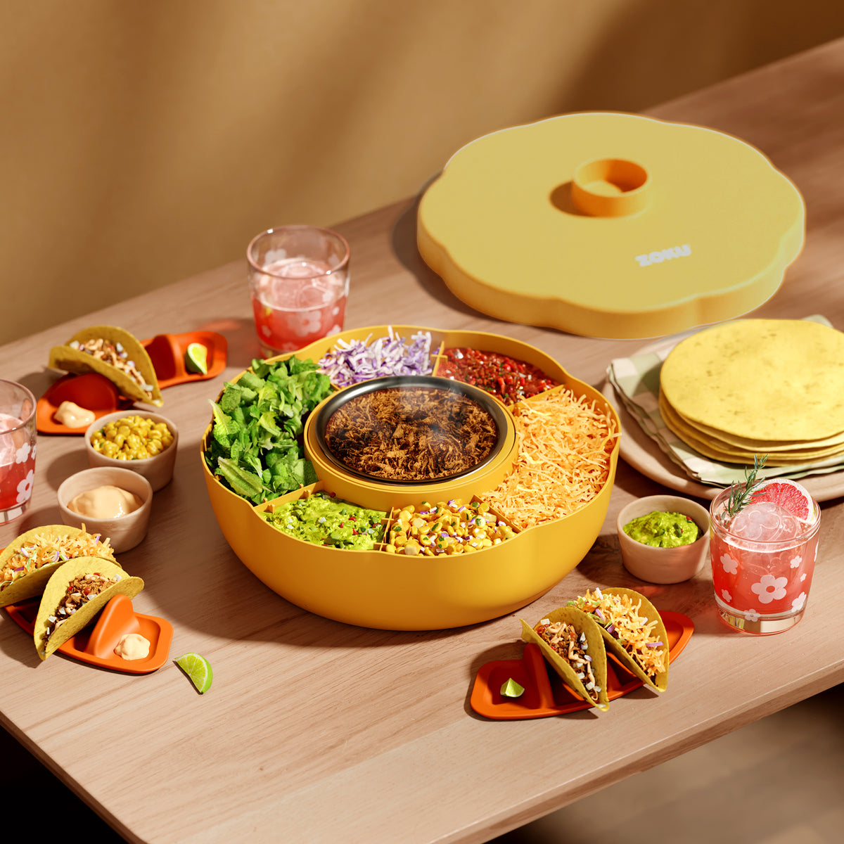 Taco Serving Set | Divided Tray for Taco Tuesdays – ZOKU