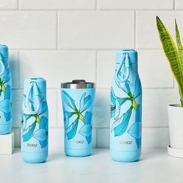 25oz Sky Lily Floral Stainless Bottle