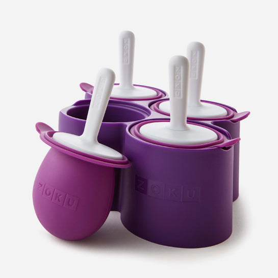 ZOKU Ring Pop Molds, 8 Easy-Release Gem and Heart-Shaped Ice Popsicle Molds  with Ring Sticks and Drip Guards, BPA-free