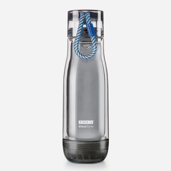 16oz Grey Glass Core Bottle - Zoku