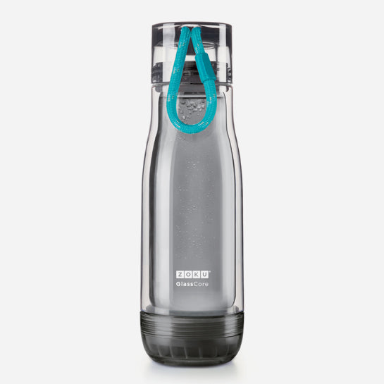 16oz Grey Glass Core Bottle - Zoku