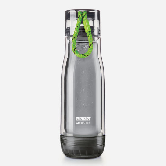 16oz Grey Glass Core Bottle - Zoku