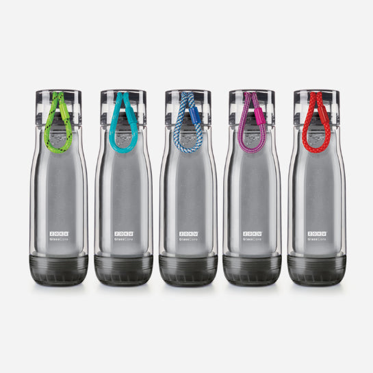 16oz Grey Glass Core Bottle - Zoku