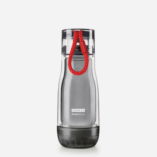 12oz Grey Glass Core Bottle - Zoku