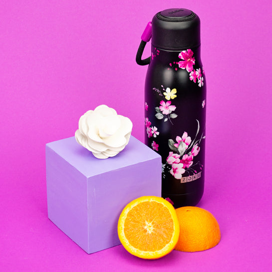 18oz Stainless Steel Midnight Floral Bottle - Zoku