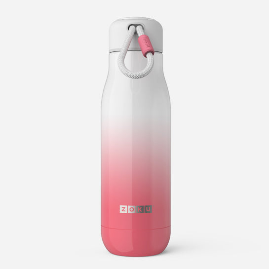 18oz Stainless Steel Pink Ombre Bottle - Zoku