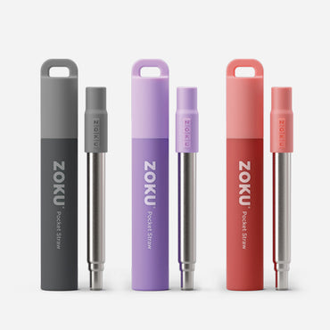 Two Tone Pocket Straws - Set of 3